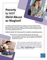 Poverty Is Not Child Abuse or Neglect!