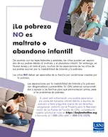 ¡La pobreza no es maltrato ni abandono infantil!